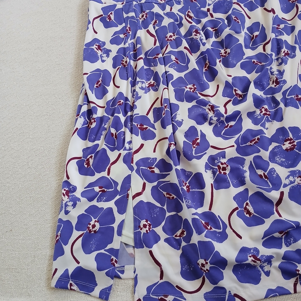 eloquii ♡ floral fit & flare slit front dress 20 plus size - Picture 7 of 11